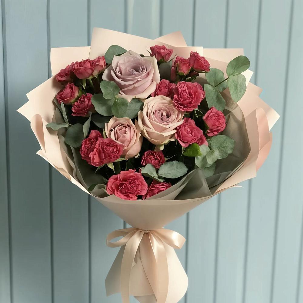 Букет цветов из: Гвоздики и Розы в Елизаветинском