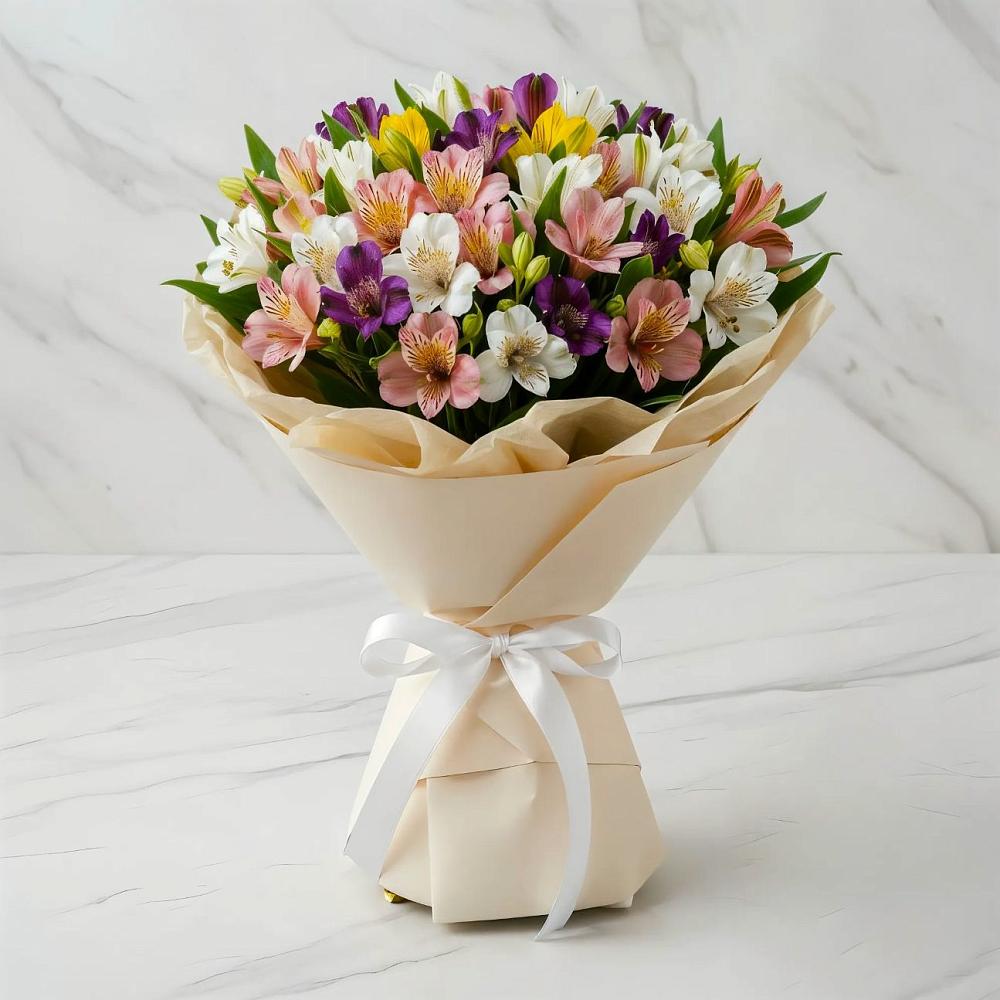 Букет цветов из: Альстромерии в Елизаветинском