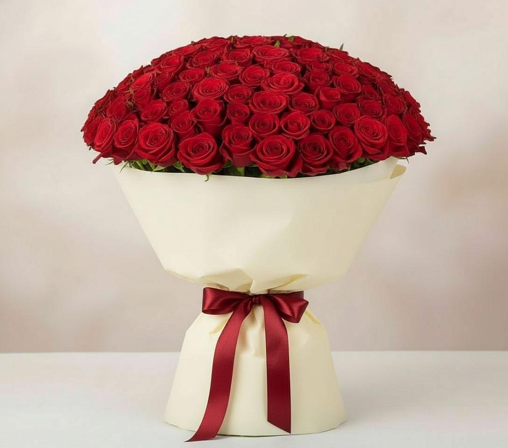 Букет 101 Красная роза Милано в Елизаветинском