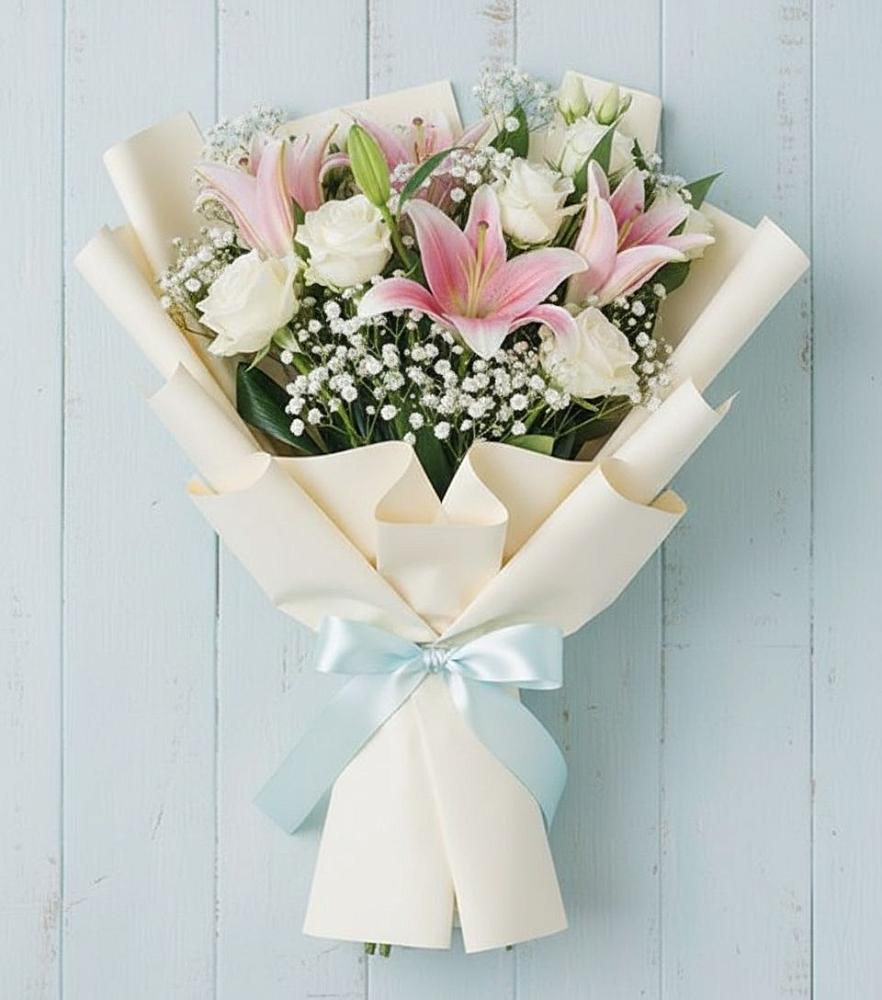 Букет цветов из: Лилии в Елизаветинском