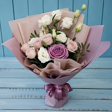 Букет цветов из:  Розы и Лизиантусы #REPLACE_PRED# Елизаветинском