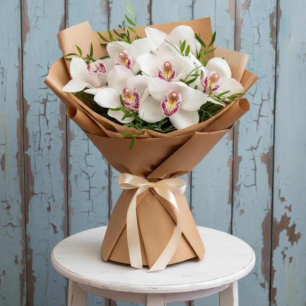 Букет цветов из: Орхидеи и Розы в Елизаветинском