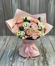 Букет цветов из:  Гвоздики, Розы и Хризантемы в Елизаветинском