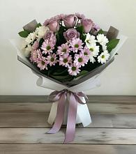Букет цветов из:  Хризантемы и Розы в Елизаветинском
