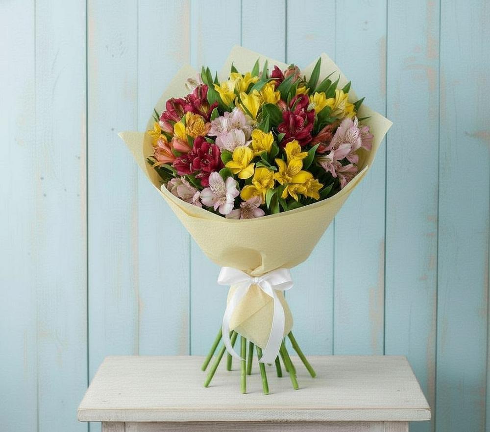 Букет цветов из: Альстромерии в Елизаветинском
