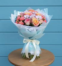 Букет цветов из:  Хризантемы и Розы #REPLACE_PRED# Елизаветинском