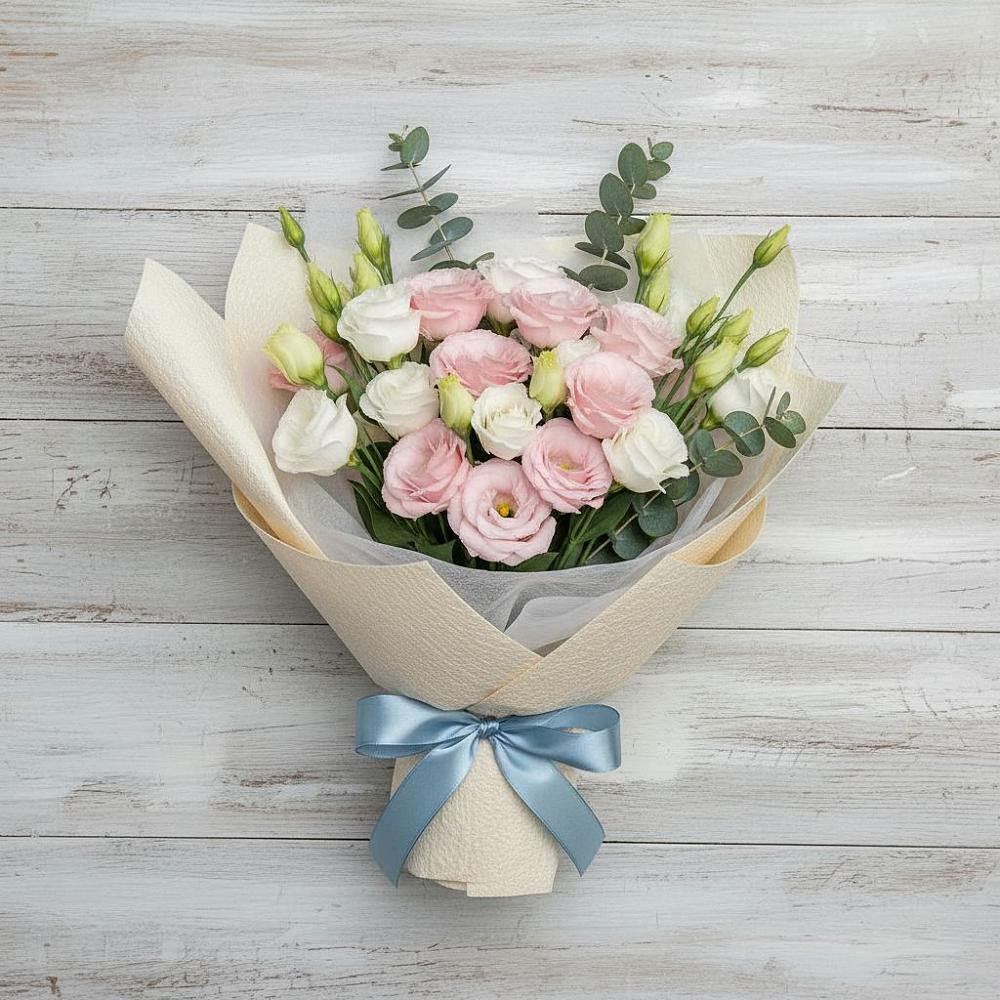 Букет цветов из: Лизиантусы в Елизаветинском